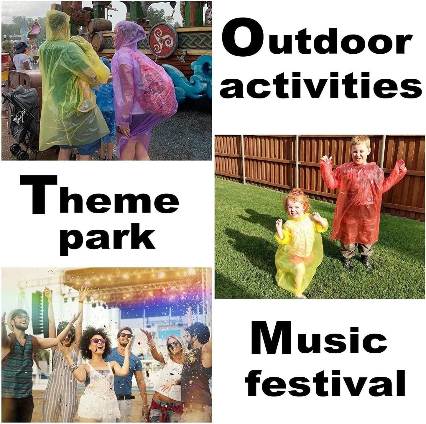 FULLY Reusable Wallet Rain Card Raincoat (Set of 5) – Multicolour